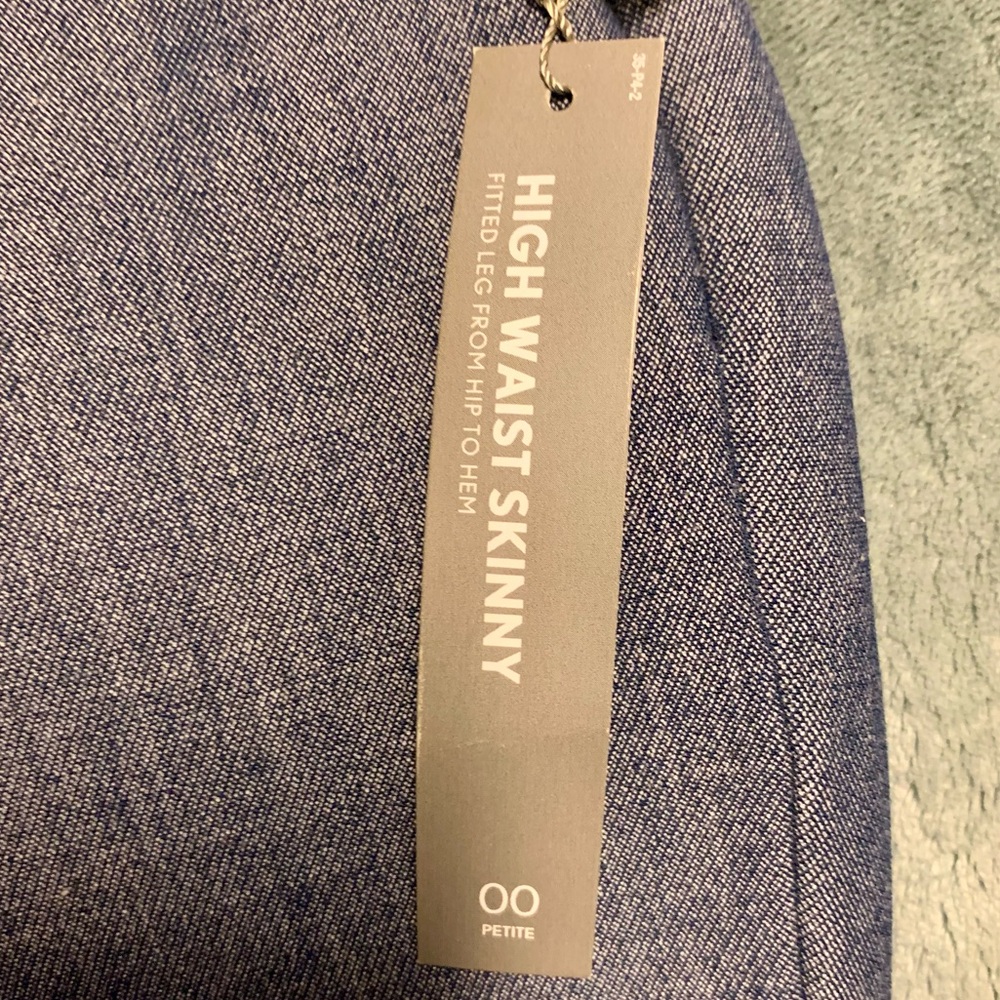 NWT Loft Ann Taylor High Waist Skinny Pants Petite Denim Look - Picture 11 of 11